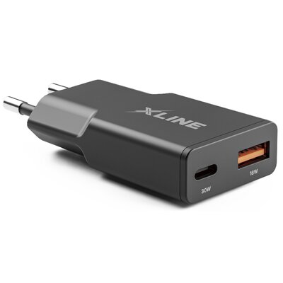 Ładowarka sieciowa XLINE WCF300K GaN 30W+18W Czarny