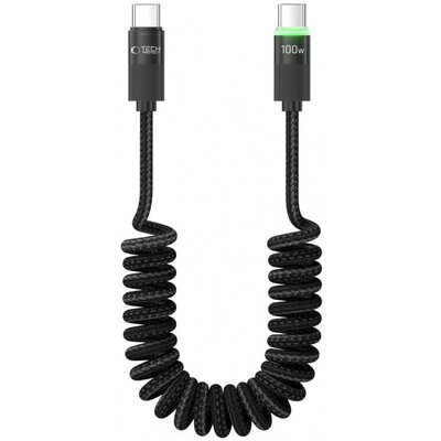 Kabel USB Typ-C - USB Typ-C TECH-PROTECT UB20T Ultraboost 100W 1.8 m Czarny