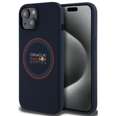 Etui RED BULL Silicone Red Ring MagSafe do Apple iPhone 15 Granatowy