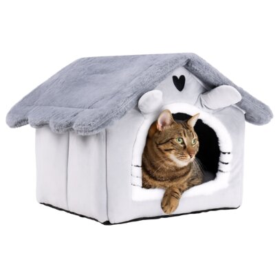 Legowisko dla kota ZWIERZOPASJA Jasper Szary S 33 x 53 x 33 cm