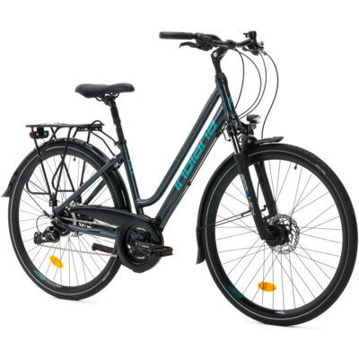 Rower trekkingowy INDIANA X-Road 4.0 D17 28 cali damski Grafitowo-zielony