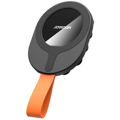Uchwyt na telefon i smartfon JOYROOM JR-ZS393-S MagSafe Czarno-pomarańczowy uchwyt samochodowy na szybę i deskę rozdzielczą