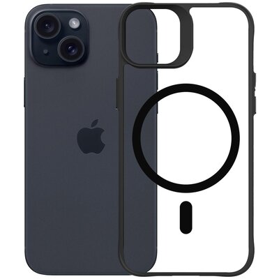 Etui 3MK Satin Guardx MagCase do Apple iPhone 15 Przezroczysto-czarny