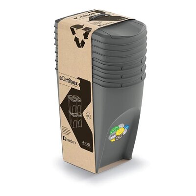 Kosz na śmieci KEDEN Sortibox IKWB35S4 4 x 35L Szary kamienny