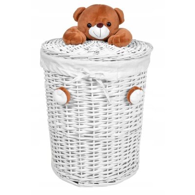 Kosz na pranie GOCKOWIAK Miś 40L Biały