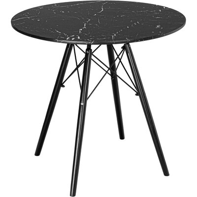 Stolik kawowy EHOKERY Paris Black DTW 80 cm Marmur Czarny