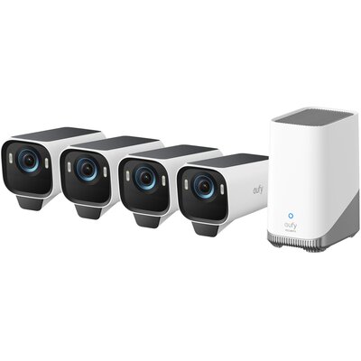 Zestaw kamer EUFY eufyCam S3 Pro Zewnętrzna, Wi-Fi (4 szt.) + Stacja bazowa