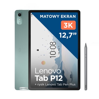 Tablet LENOVO Tab P12 Matowy Ekran 12.7" 8/128 GB Wi-Fi Zielony + Rysik