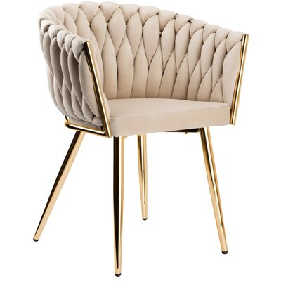 Krzesło EHOKERY Cofton Gold Velvet Beżowy