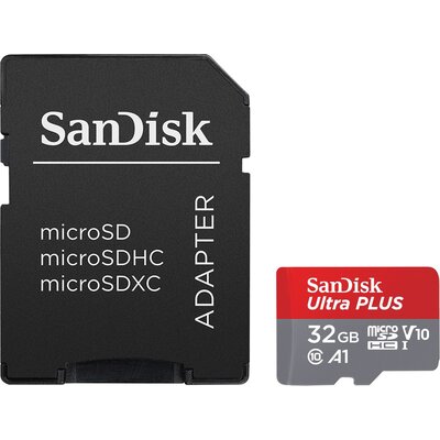 Karta pamięci SANDISK Extreme PLUS 32GB, R100/W90 A2 C10 V30 UHS-I U3, Adapter, 2 lata RescuePRO Deluxe