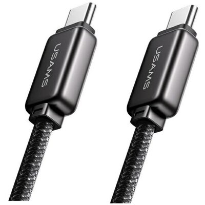 Kabel USB-C - USB-C USAMS z wyświetlaczem LCD Meteor Series SJ744USB02 100W 1.2m Czarny