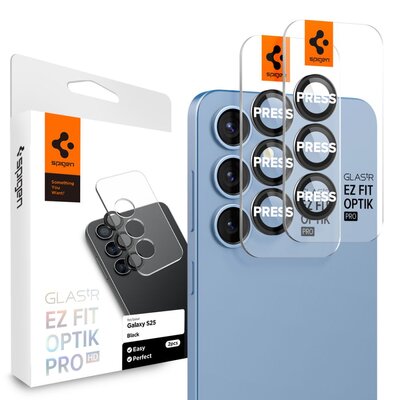 Nakładka na obiektyw SPIGEN Optik Pro Glas.Tr Ez Fit do Samsung Galaxy S25 Czarny