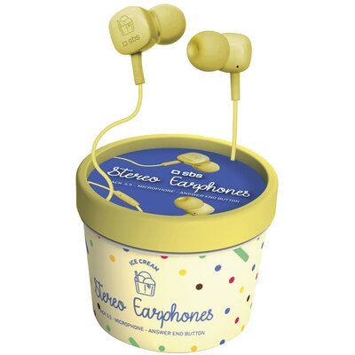 Słuchawki dokanałowe SBS Ice Cream Żółty
