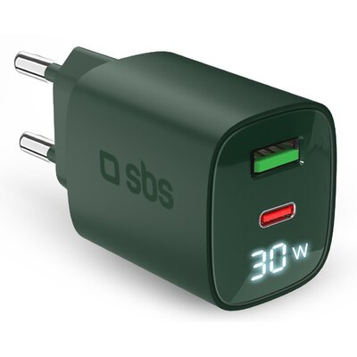 Ładowarka sieciowa SBS GAN 30W Zielony