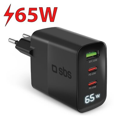 Ładowarka sieciowa SBS GAN 65W Czarny