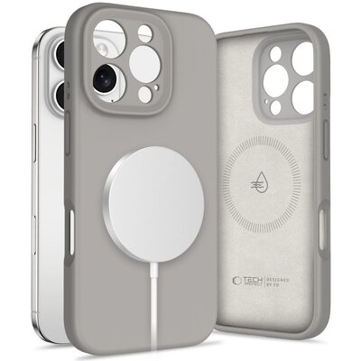 Etui TECH-PROTECT Liquid Silicone Magsafe do Apple iPhone 16 Pro Max Szary
