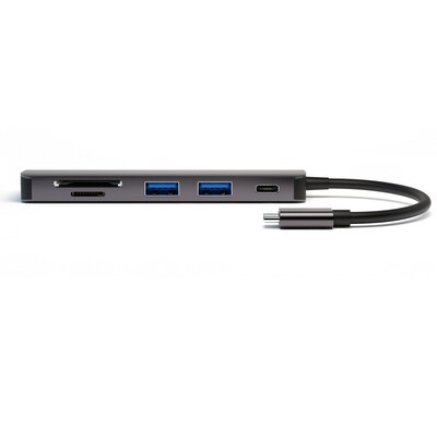 Hub 4SMARTS 468782 6w1 USB Typu C, Pasywny