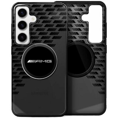 Etui AMG Transparent Rhombs MagSafe do Samsung Galaxy S25 Czarny