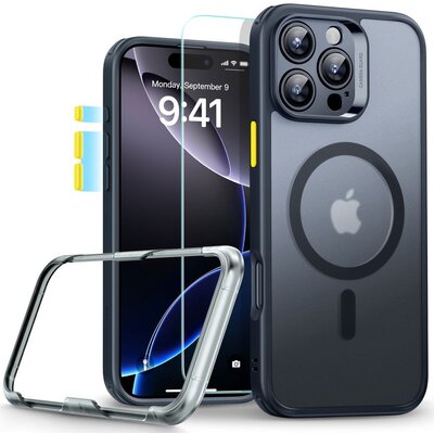 Etui ESR Classic Pro Set HaloLock MagSafe do Apple iPhone 16 Pro Czarny Matowy