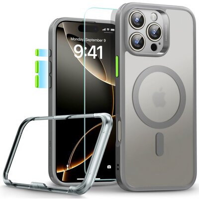 Etui ESR Classic Pro Set HaloLock MagSafe do Apple iPhone 16 Pro Szary Matowy
