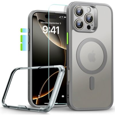 Etui ESR Classic Pro Set HaloLock MagSafe do Apple iPhone 16 Pro Max Szary Matowy