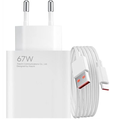 Ładowarka sieciowa XIAOMI Hyper Charge Combo 67W Biały