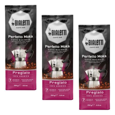 Kawa mielona BIALETTI Perfetto Moka Pregiato Espresso 3 x 250 g