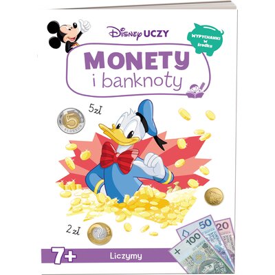 Książka z zadaniami Disney Uczy Miki Monety i banknoty (miękka okładka)