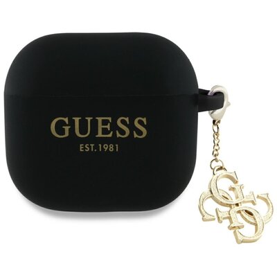 Etui na słuchawki GUESS Silicone 4G Charm do Apple Airpods 4 gen Czarny