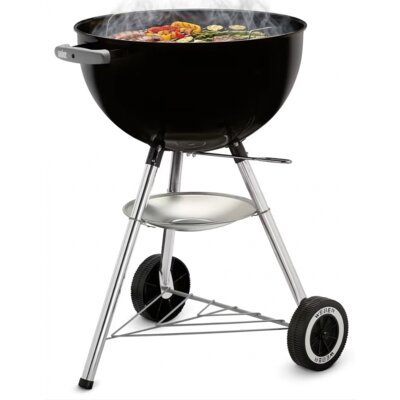 Grill ogrodowy węglowy WEBER Classic Kettle 1241304 Zamykany, okrągły, na kółkach, termometr