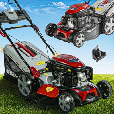 Kosiarka spalinowa DEDRA DED8724Q-46L z napędem, 46 cm, 166 cm3, 2.9 kW, mulczowanie, kosz 60L, silnik Loncin