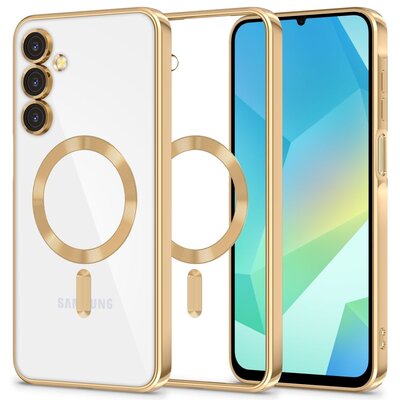 Etui TECH-PROTECT Magflex MagSafe do Samsung Galaxy A16 4G/5G Przezroczysto-złoty