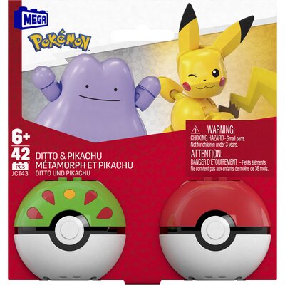 Klocki konstrukcyjne MEGA Pokemon Pikachu Ditto JCT43