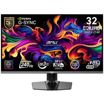 Monitor MSI MPG 322URX QD-OLED 31.5" 3840x2160px 240Hz 0.03 ms [GTG]