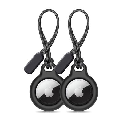 Brelok TECH-PROTECT Rough Chain Apple Airtag Czarny (2 szt.)