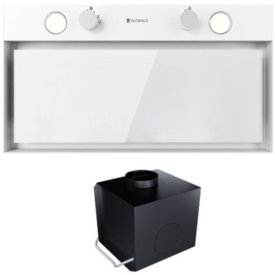 Okap GLOBALO Fluxime 60.1 Biały + Turbina TW 2.1 Zewnętrzny silnik