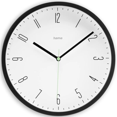 Zegar ścienny HAMA Capri 25 cm Czarny