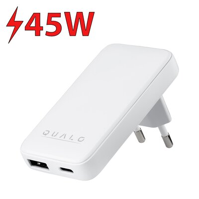 Ładowarka sieciowa QUALO GaNultra 45W Biały