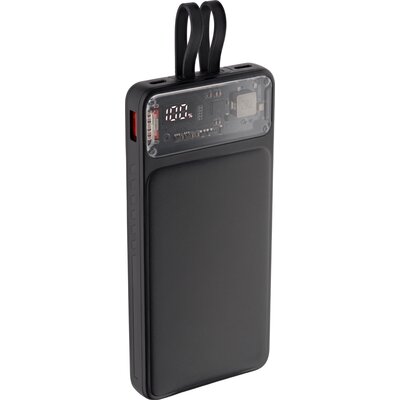 Powerbank QUALO Transparent QTPB10-LD-23-01 10000 mAh Czarny
