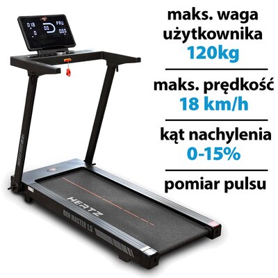 Bieżnia elektryczna HERTZ FITNESS Run Master 1.5 1840W 18 km/h