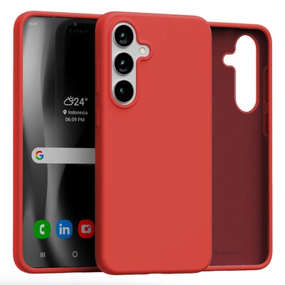 Etui MERCURY Silicone do Samsung Galaxy S25+ Czerwony