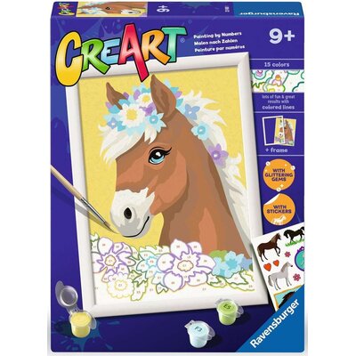 Malowanie po numerach RAVENSBURGER CreArt Koń z kwiatami 23980