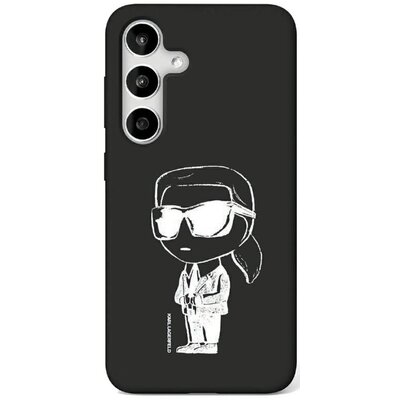 Etui KARL LAGERFELD Silicone Graffiti Ikonik Printed Logo MagSafe do Samsung Galaxy S25 Czarny
