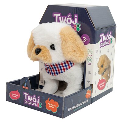 Zabawka interaktywna ASKATO Twój pupilek Biały piesek 126050