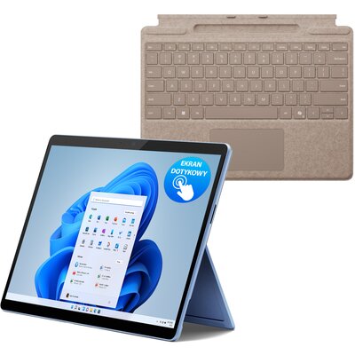 Laptop MICROSOFT Surface Pro Copilot+ PC 13" Snapdragon X Plus 16GB RAM 512GB SSD Windows 11 Home + Klawiatura Brązowy , Funkcje AI