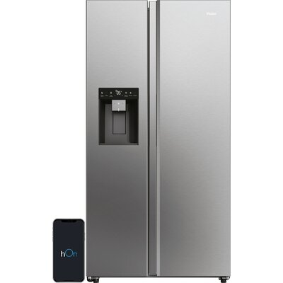 Lodówka HAIER HSW79F18CIMM Side by Side No Frost 177.5cm Platynowy Inox