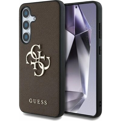 Etui GUESS Grained Big 4G Logo Small Classic Logo do Samsung Galaxy S25 Brązowy