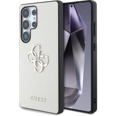 Etui GUESS Grained Big 4G Logo Small Classic Logo do Samsung Galaxy S25 Ultra Beżowy