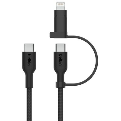 Kabel USB-C - USB-C/Lightning BELKIN CAC003HQ1.5MBK 60W 1.5 m Czarny