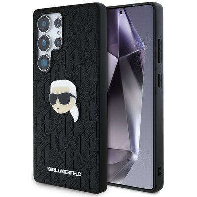 Etui KARL LAGERFELD Leather Monogram Pin Logo Karl Head do Samsung Galaxy S25 Ultra Czarny